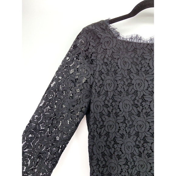 NWT DVF Diane Von Furstenberg Colleen Sheath Dress Sz 8 Black Lace Princess Cate - Picture 4 of 12